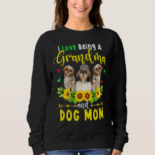 Ich Liebe ist eine Oma-und-Hund-Mama Niedlich Shih Sweatshirt
