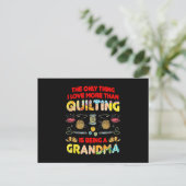 Ich Liebe ist mehr als Quilting ein Oma Postkarte (Stehend Vorderseite)