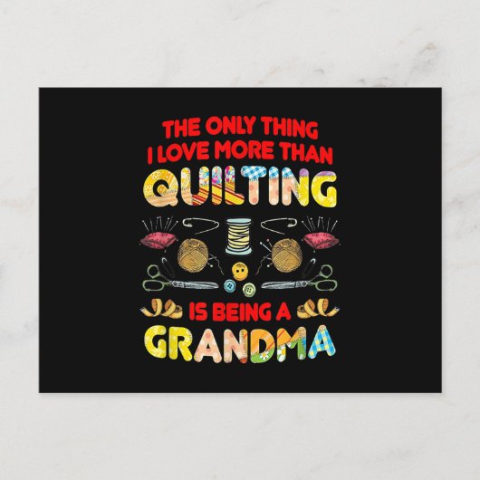 Ich Liebe ist mehr als Quilting ein Oma Postkarte (Vorderseite)