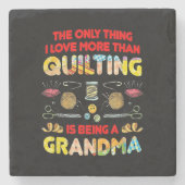 Ich Liebe ist mehr als Quilting ein Oma Steinuntersetzer (Vorderseite)