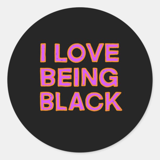 Ich Liebe ist schwarzer Sticker (Vorderseite)