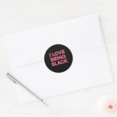 Ich Liebe ist schwarzer Sticker (Umschlag)