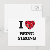 Ich Liebe ist stark Postkarte (Vorne/Hinten)