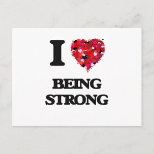 Ich Liebe ist stark Postkarte