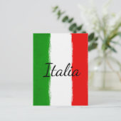 Ich Liebe Italien.Flagge von Italien. Postkarte (Stehend Vorderseite)