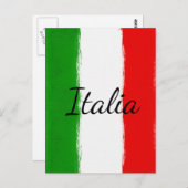 Ich Liebe Italien.Flagge von Italien. Postkarte (Vorne/Hinten)