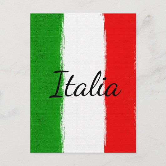 Ich Liebe Italien.Flagge von Italien. Postkarte (Vorderseite)