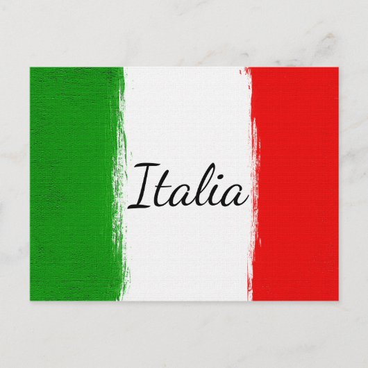 Ich Liebe Italien.Flagge von Italien. Postkarte (Vorderseite)