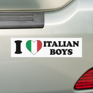 Ich liebe italienische Jungs Autoaufkleber