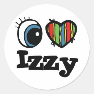 Ich liebe Izzy Runder Aufkleber