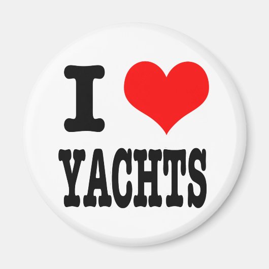 ICH LIEBE JACHTEN MAGNET (Vorne)