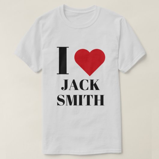 Ich liebe Jack Smith T-Shirt (Design vorne)
