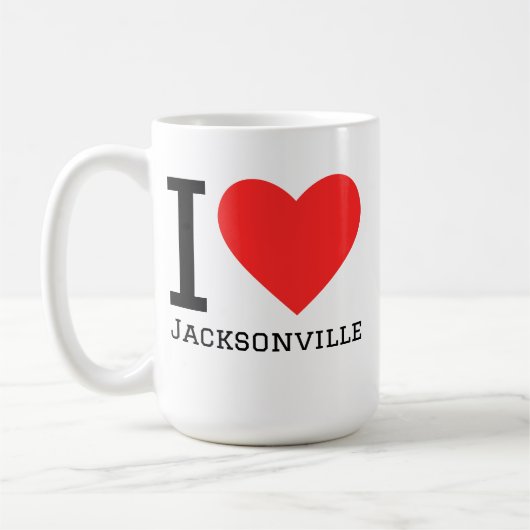 Ich liebe Jacksonville Kaffeetasse (Links)
