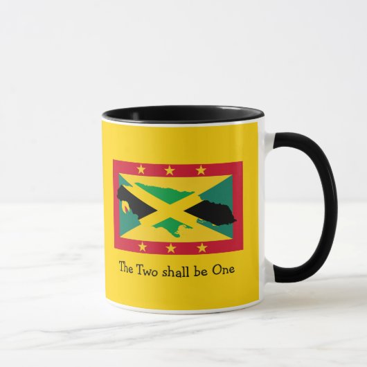 Ich Liebe...| Jamaika | Grenada DUAL FLAG | Benutz Tasse (Rechts)