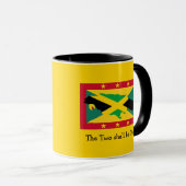 Ich Liebe...| Jamaika | Grenada DUAL FLAG | Benutz Tasse (VorderseiteRechts)