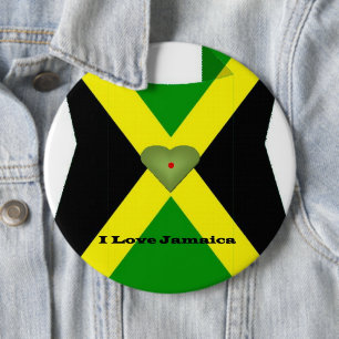 Ich liebe Jamaika, hab einen schönen Tag und eine Button