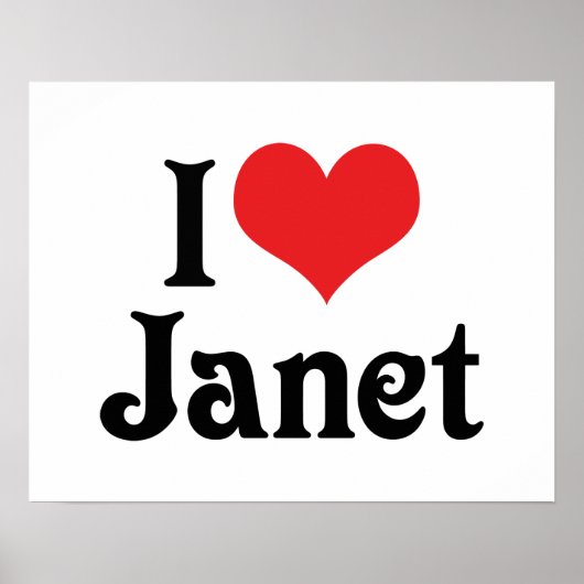 Ich liebe Janet Poster (Vorne)