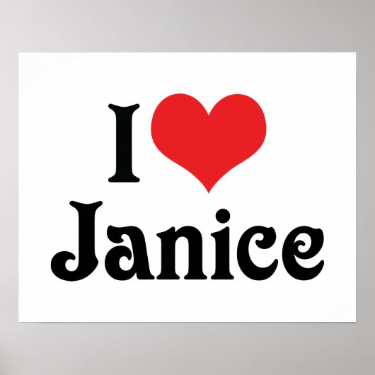 Ich liebe Janice Poster (Vorne)