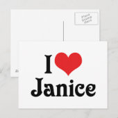 Ich liebe Janice Postkarte (Vorne/Hinten)