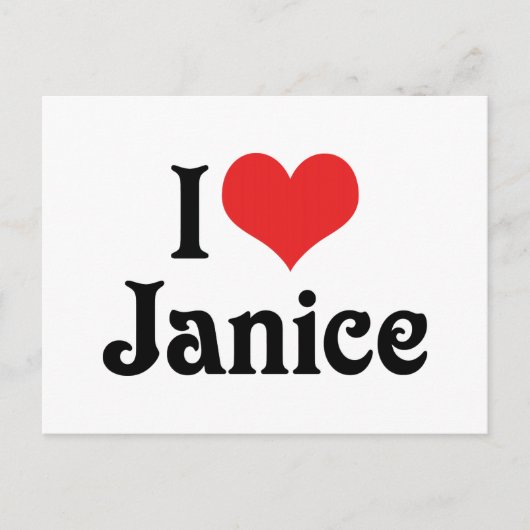 Ich liebe Janice Postkarte (Vorderseite)