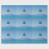 "Ich liebe Japan," Mt. Fuji Geschenkpapier (Flach)