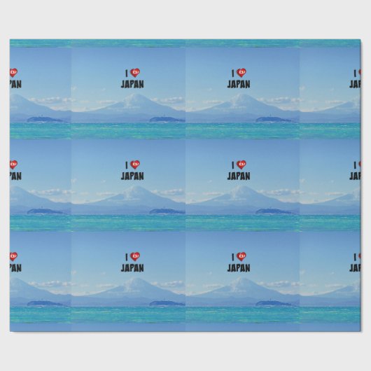 "Ich liebe Japan," Mt. Fuji Geschenkpapier (Saum)