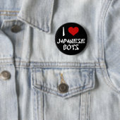 Ich Liebe japanische Jungs Button (Beispiel)
