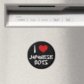 Ich Liebe japanische Jungs Magnet (In Situ (Geschirrspüler))