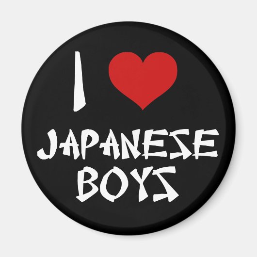 Ich Liebe japanische Jungs Magnet (Vorne)