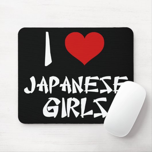 Ich Liebe japanische Mädchen Mousepad (Mit Mouse)
