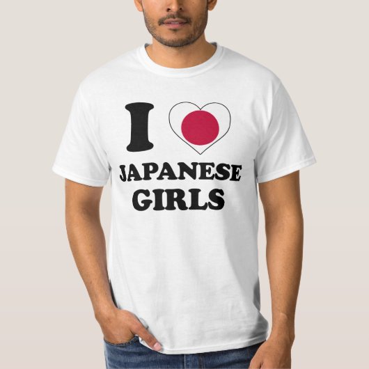 Ich Liebe japanische Mädchen T-Shirt (Vorderseite)