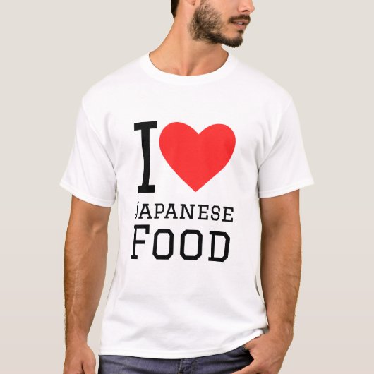 Ich Liebe japanisches Essen T-Shirt (Vorderseite)