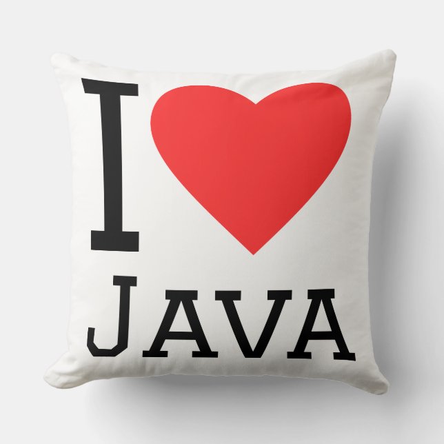 Ich liebe Java  Kissen (Vorderseite)
