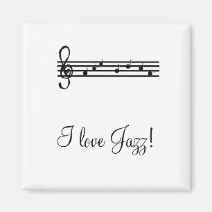 Ich liebe Jazz-Musik Magnet