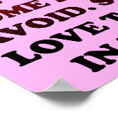 Ich Liebe Jeder lustige Poster-Sign Poster (Ecke)