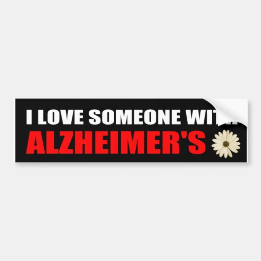 Ich Liebe jemand, der Alzheimer hat Autoaufkleber (Vorne)