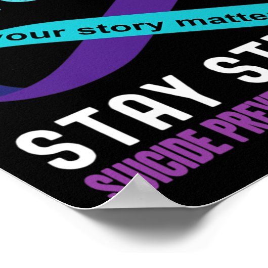 Ich Liebe Jemand, der Aquamarin lila Suizidprävent Poster (Ecke)