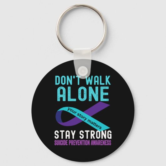 Ich Liebe Jemand, der Aquamarin Lila Suizidprävent Schlüsselanhänger (Vorderseite)