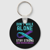 Ich Liebe Jemand, der Aquamarin Lila Suizidprävent Schlüsselanhänger (Rückseite)