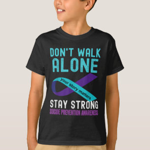Ich Liebe Jemand, der Aquamarin lila Suizidprävent T-Shirt