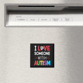Ich Liebe jemand mit Autismus Bewusstsein Männer F Magnet (In Situ (Geschirrspüler))