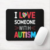 Ich Liebe jemand mit Autismus Bewusstsein Männer F Mousepad (Mit Mouse)