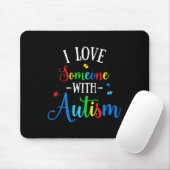 Ich Liebe jemand mit Autismus Bewusstsein Männer F Mousepad (Mit Mouse)
