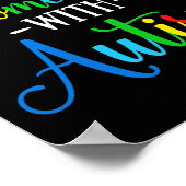 Ich Liebe jemand mit Autismus Bewusstsein Männer F Poster (Ecke)