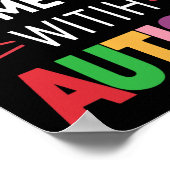 Ich Liebe jemand mit Autismus Bewusstsein Männer F Poster (Ecke)