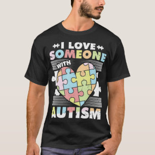 Ich Liebe jemand mit Autismus Puzzle Piece T-Shirt