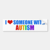 Ich Liebe jemand mit Autismus Schöner Regenbogen Autoaufkleber (Vorne)