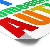 Ich Liebe jemand mit Autismus Schöner Regenbogen Poster (Ecke)