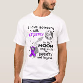 Ich Liebe Jemand mit Epilepsie Bewusstsein T-Shirt (Vorderseite)