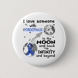 Ich Liebe Jemand mit Hydrocephalus Bewusstsein Button